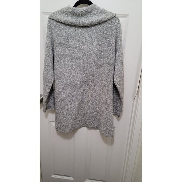 Eddie Bauer Womens Heather Gray Shawl Collar Knit Cardigan Sweater L/XL - Picture 3 of 10